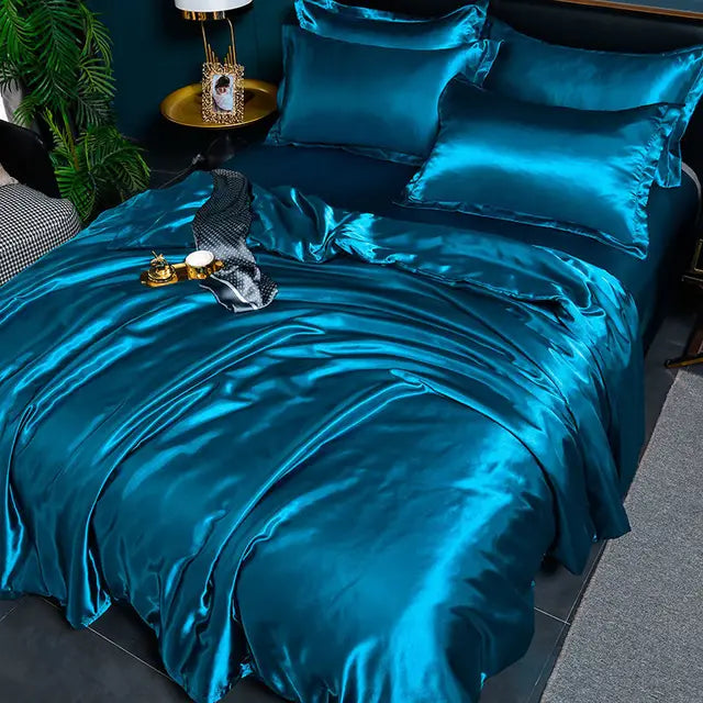 Frendorf | Luxe Uni-Satin-Bettbezug - SilkSerenity