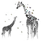 Frendorf | Cartoon Wandtattoos Nordisch Süße Giraffen
