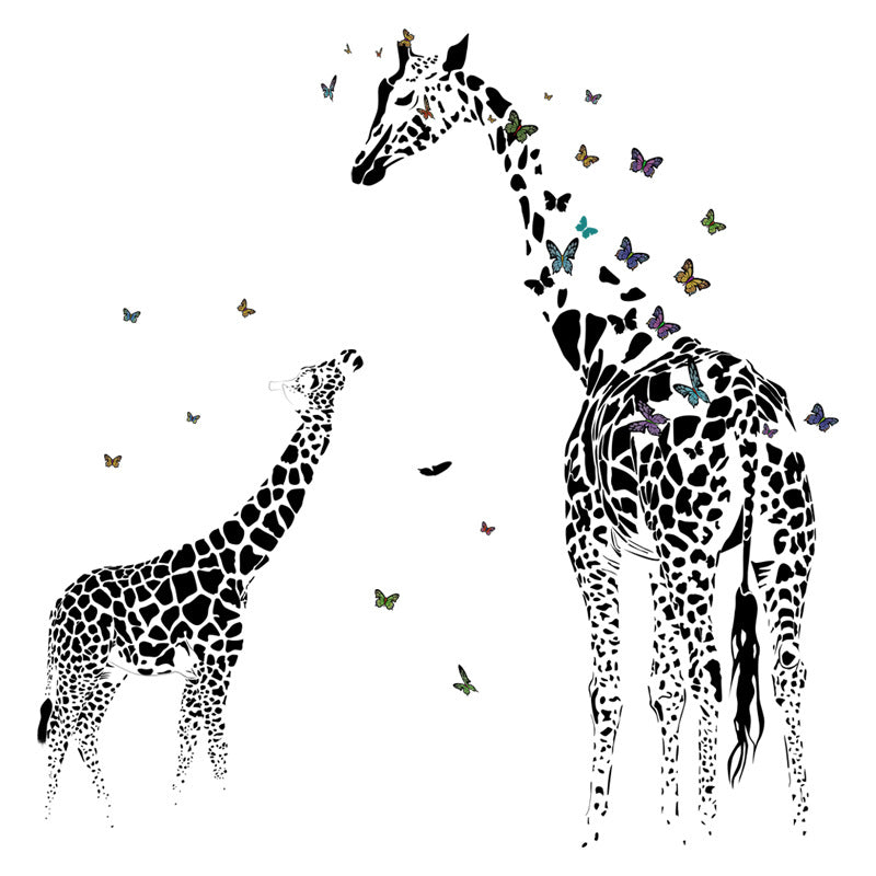 Frendorf | Cartoon Wandtattoos Nordisch Süße Giraffen