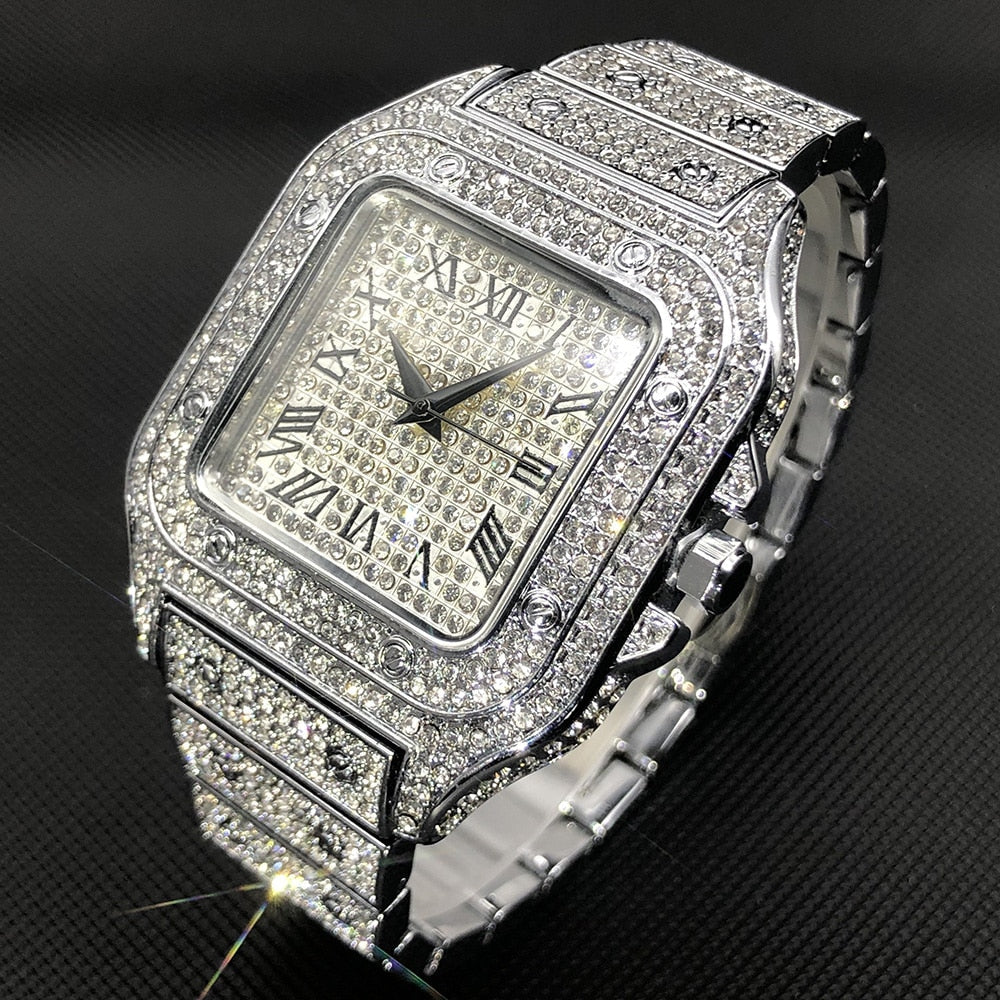 Frendorf | MISSFOX Ice Out Square Uhr Für Männer