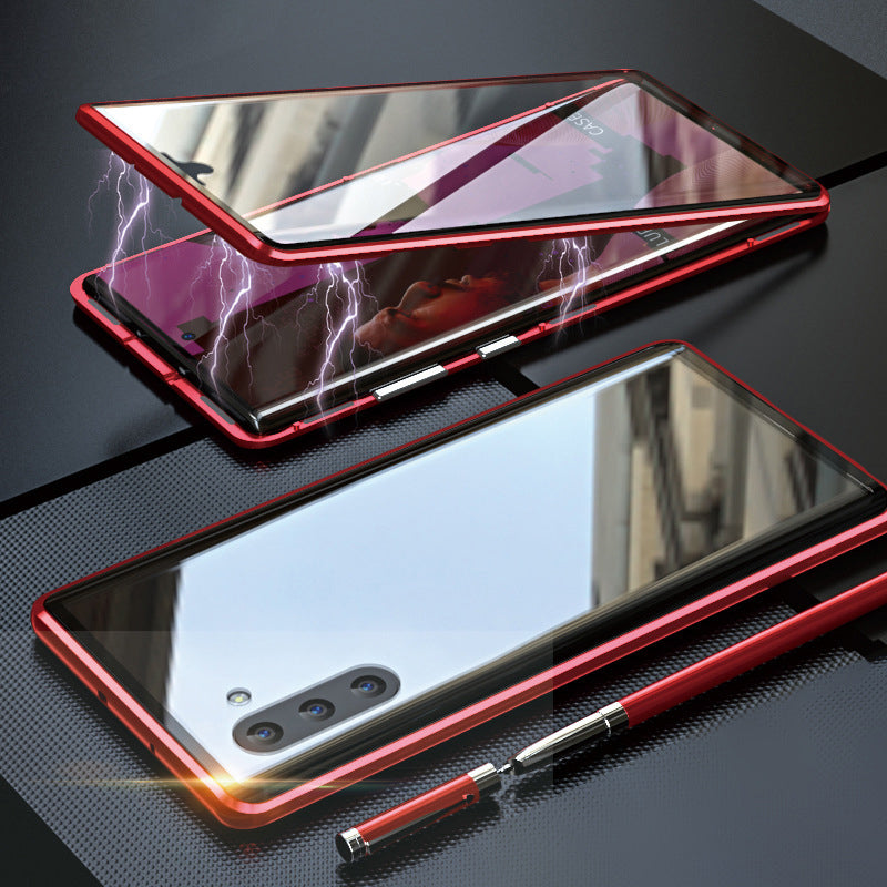 Frendorf | Magnetisches gehärtetes Glas Doppelseitige Handyhülle für Samsung