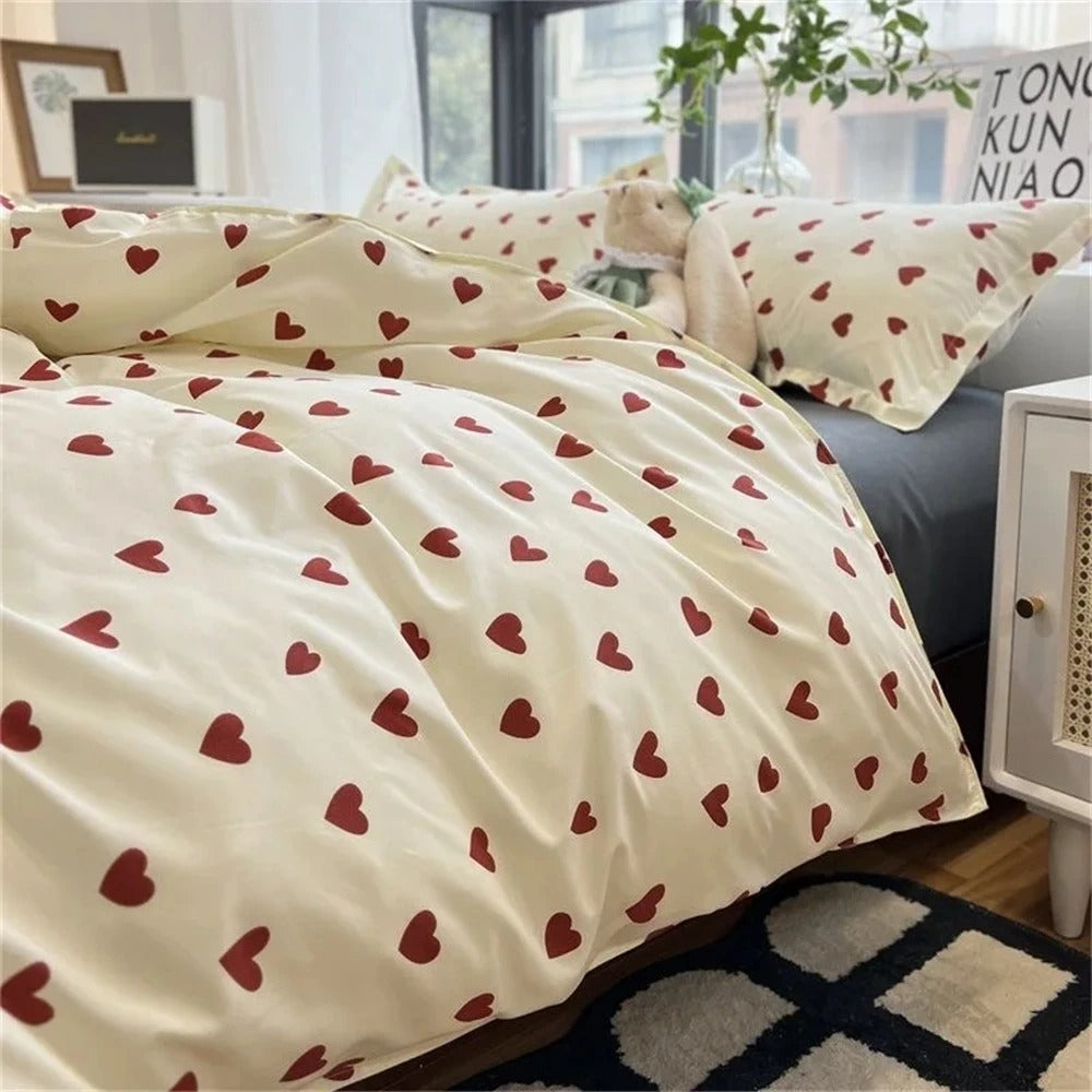 Frendorf | Velvet Heart - Plus herz-inspiriertes Bettbezug