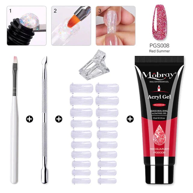 Frendorf | Polygel Nagelset — Langanhaltendes, geruchloses Gel für perfekte Nägel