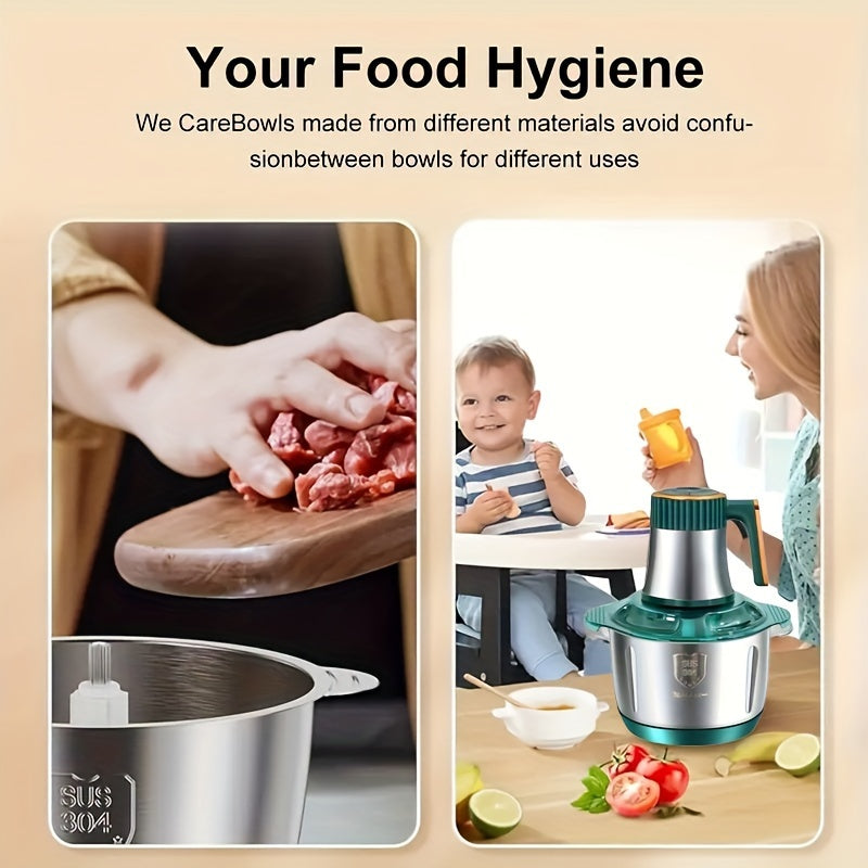 Frendorf | Edelstahl Lebensmittelprocessor – Leistungsstarker Fleischwolf & Gemüseschneider (5L, 5000 U/min)