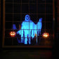 Frendorf Holografischer Projektor 3D | Wetterfeste LED-Videos mit Sound für Fenster (Halloween und Weihnachten)