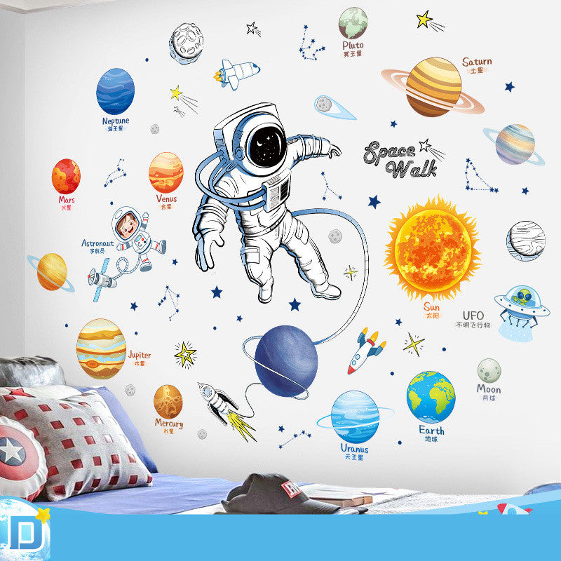 Frendorf | Cartoon Wandtattoos Astronautenabenteuer
