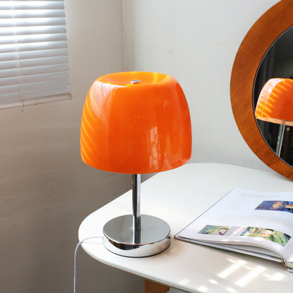 Retro Schmiedeeisen Glas Tischlampe