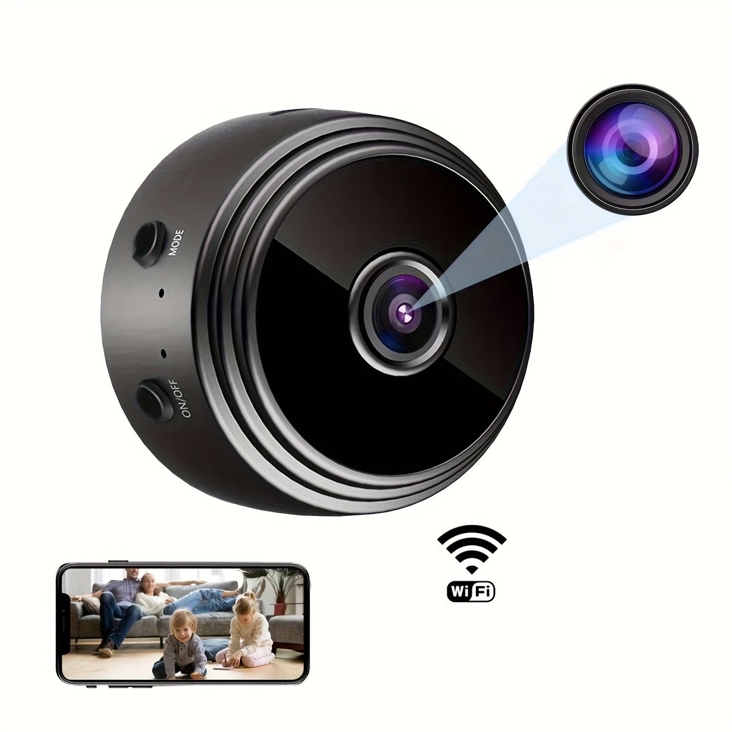Frendorf | SafeSphere | Innenraum Überwachungskamera mit wiederaufladbarem Akku