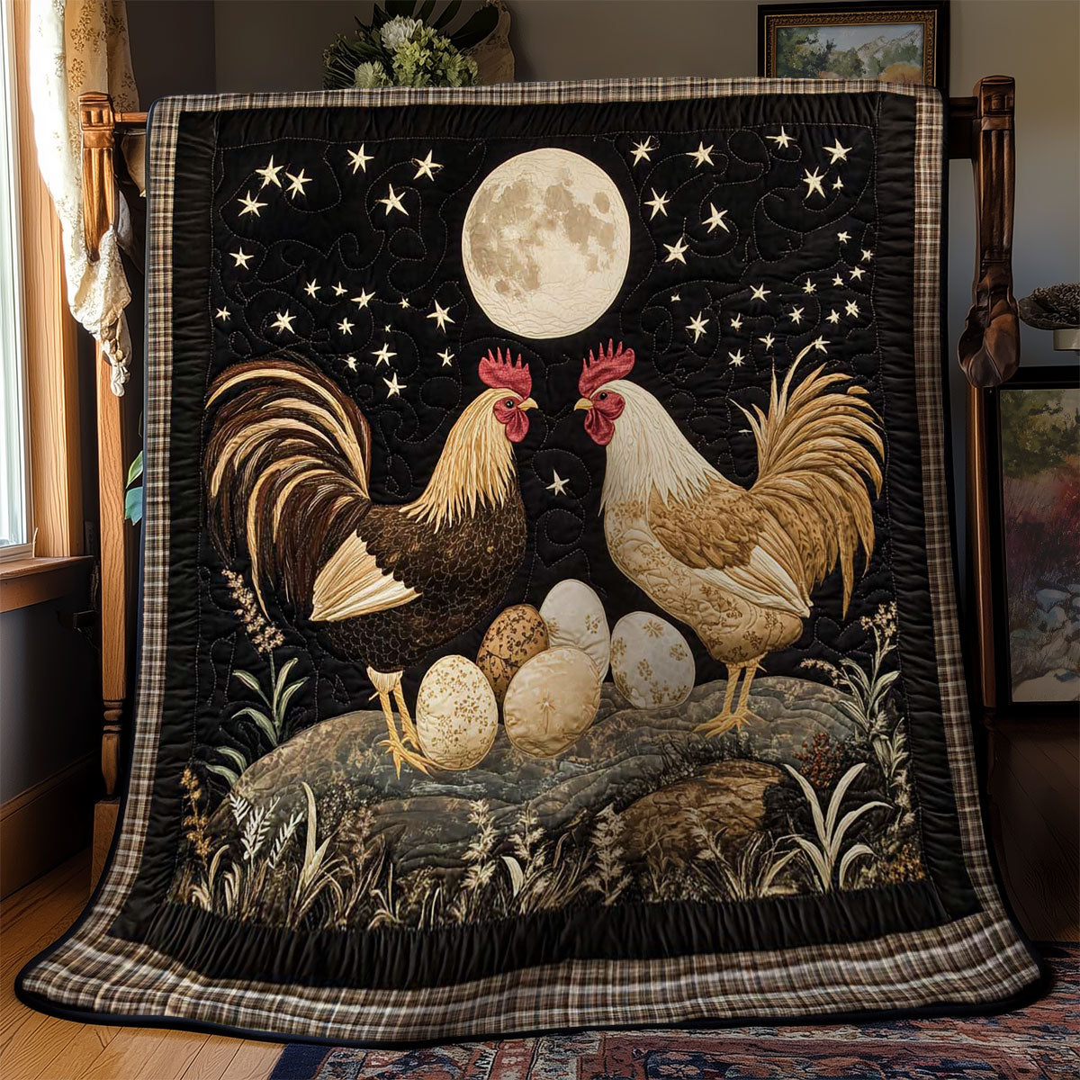 Country Charm Huhn Steppdecke