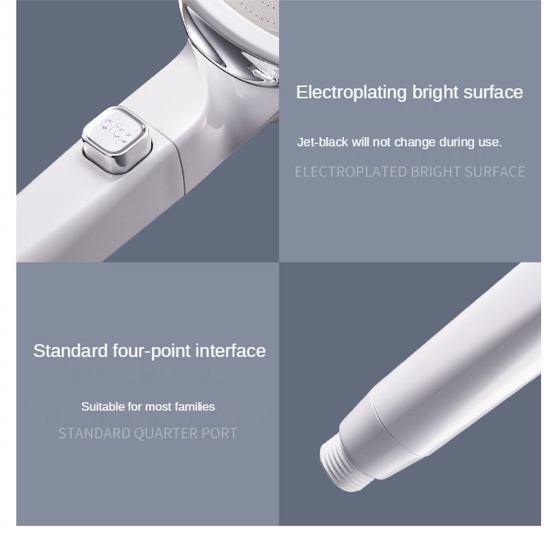 Frendorf |  MultiShower – 4 Strahlarten mit Filter, Schlauch & Wandhalterung