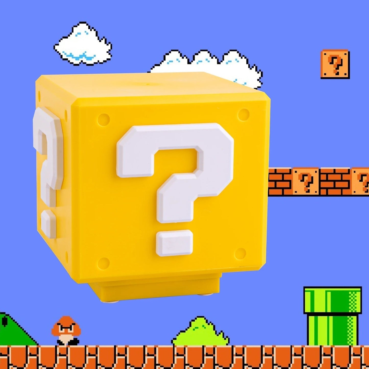 Frendorf | Power-Up Block Nachtlampe - Super Mario-inspirierte Spieldekoration