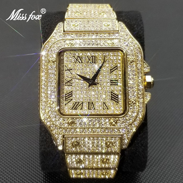 Frendorf | MISSFOX Ice Out Square Uhr Für Männer