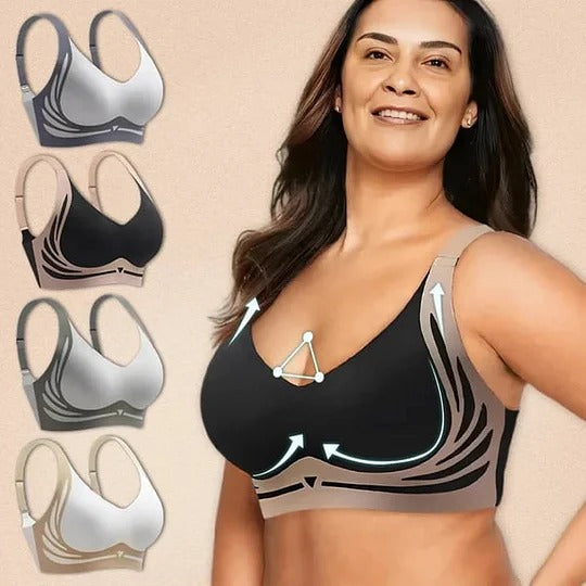 Frendorf | CurvaFit Super Sammlungs-BH | Drahtloser Push-up BH | Keine hängenden Brüste mehr