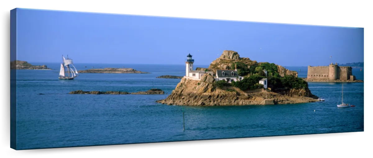 Frendorf | L'ile Louet Leuchtturm und Schloss von Taurus Wandkunst