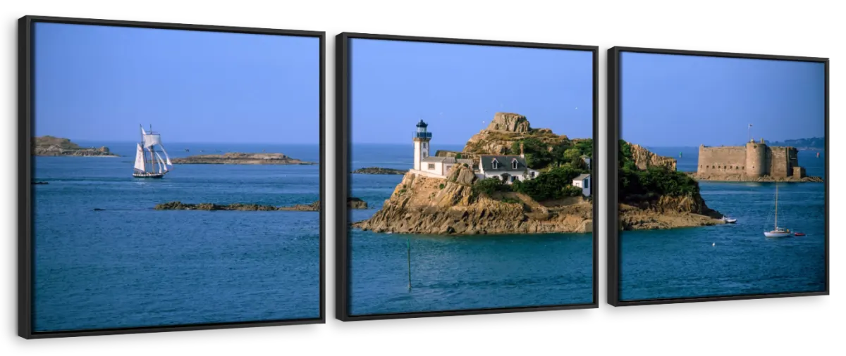 Frendorf | L'ile Louet Leuchtturm und Schloss von Taurus Wandkunst