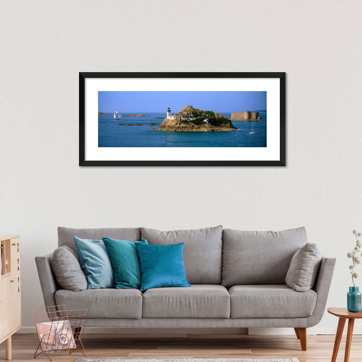 Frendorf | L'ile Louet Leuchtturm und Schloss von Taurus Wandkunst