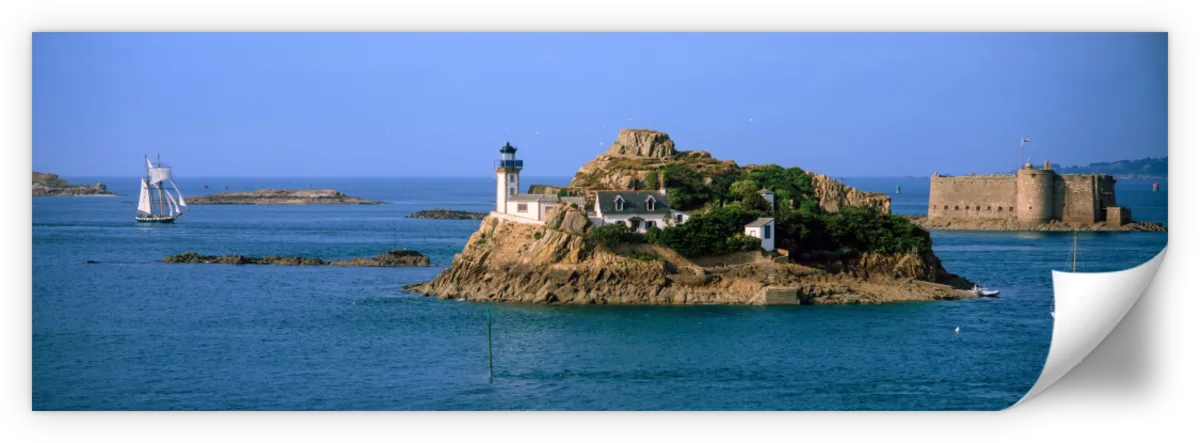 Frendorf | L'ile Louet Leuchtturm und Schloss von Taurus Wandkunst