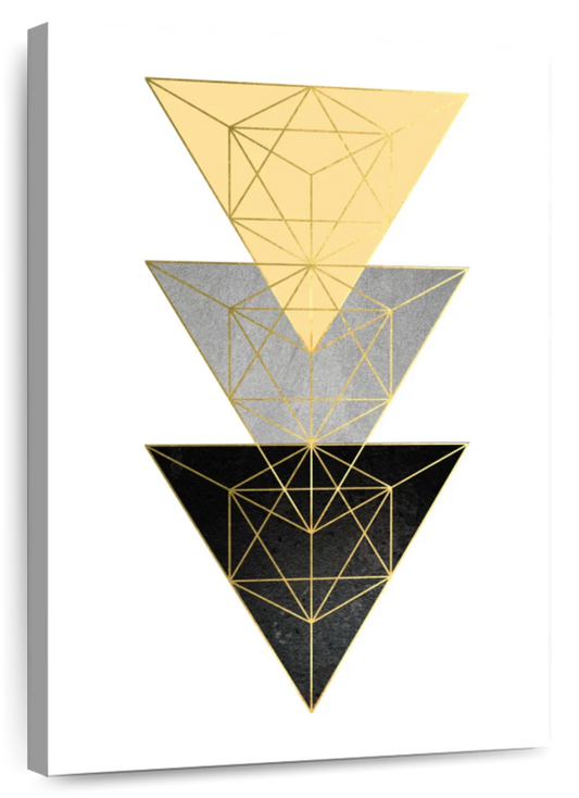 Frendorf | Gelb und Schwarz Geo I Wandkunst