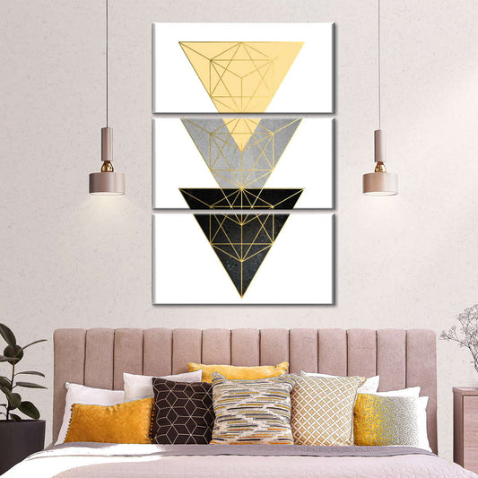 Frendorf | Gelb und Schwarz Geo I Wandkunst