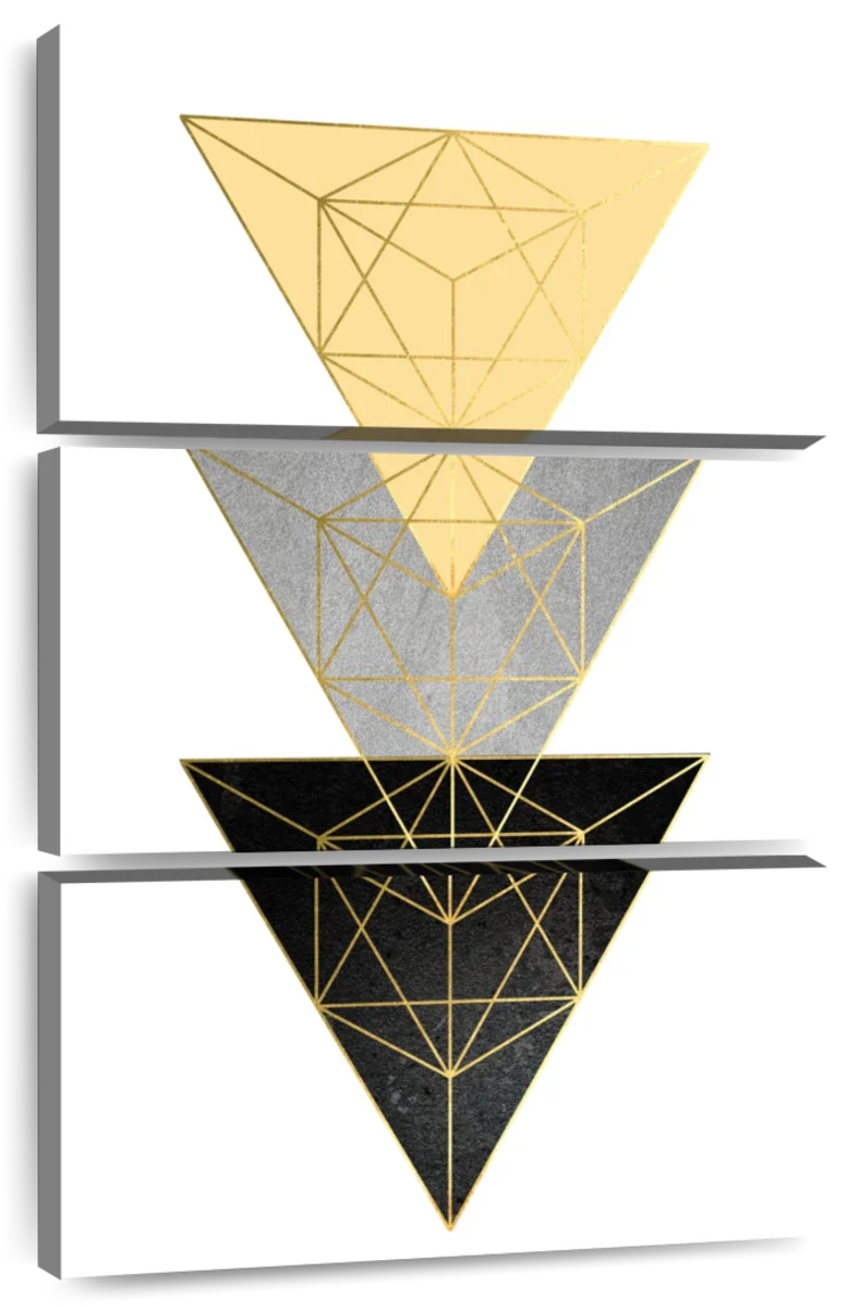 Frendorf | Gelb und Schwarz Geo I Wandkunst