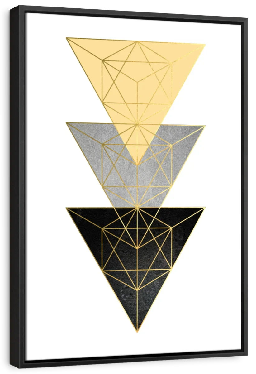 Frendorf | Gelb und Schwarz Geo I Wandkunst