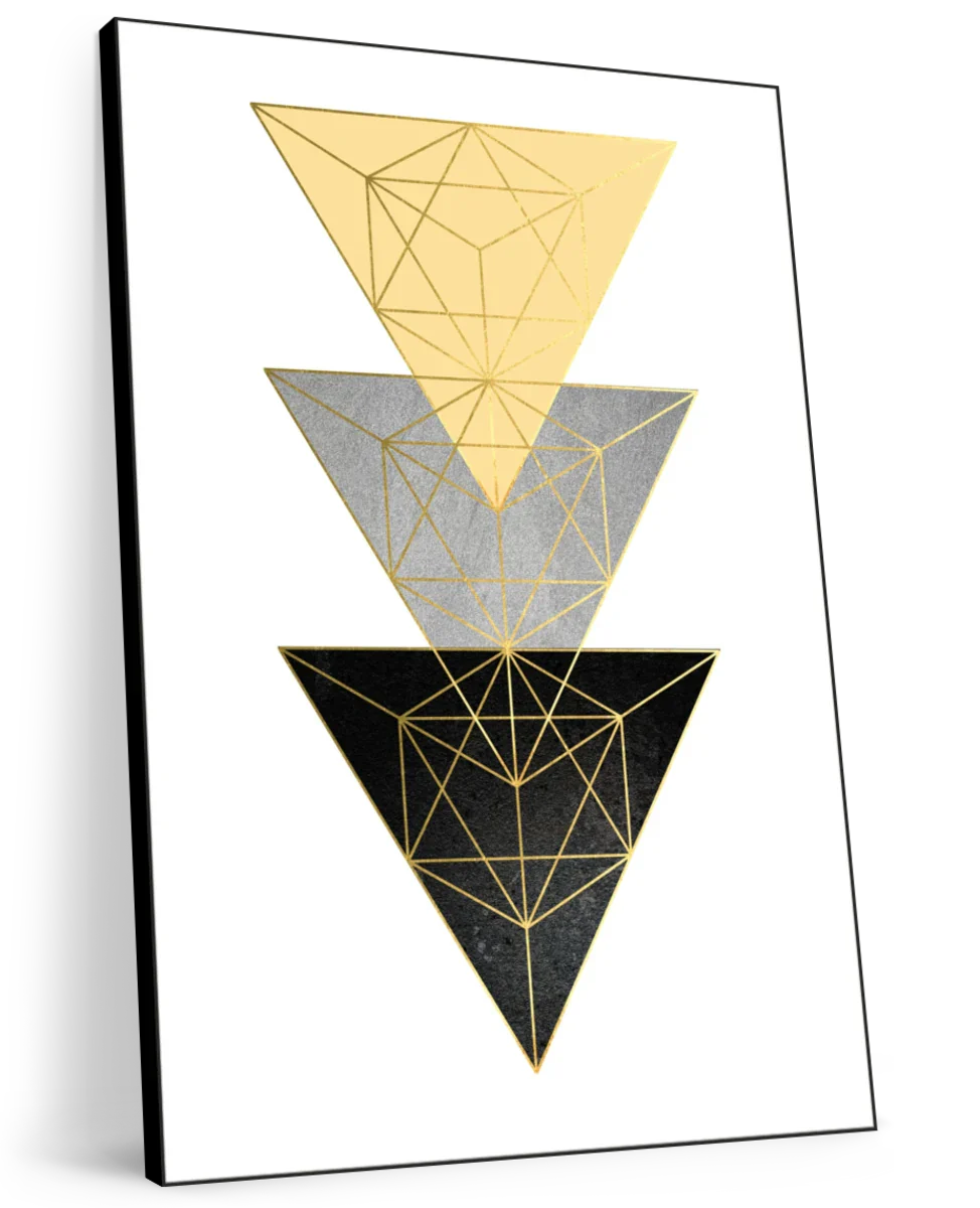 Frendorf | Gelb und Schwarz Geo I Wandkunst
