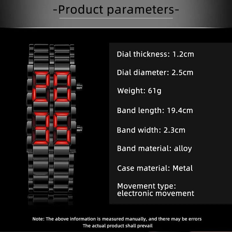 Frendorf | Digitale Lava-Armbanduhr für Männer