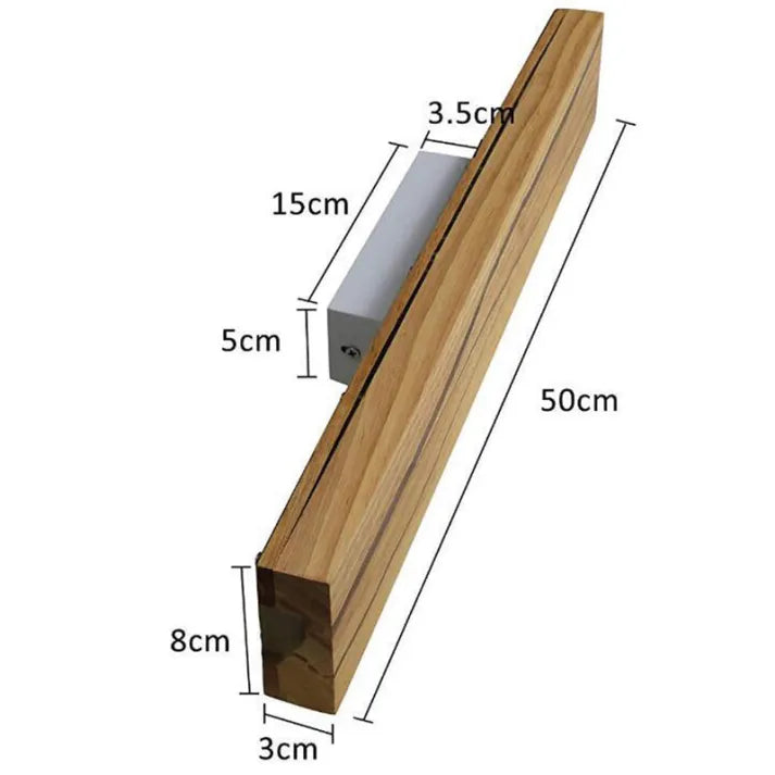 Frendorf | WoodCrack Moderne Holz-Wandleuchte | LED Wandlampe | Stilvolle Wohnraumbeleuchtung | Dekorative Beleuchtung