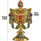 8 Stück bemalte tibetische gravierte Acht-Schätze glücksverheißende Statue tantrische Legierung Handwerkskunst Buddhismus Wohn Geschenk Desktop Dekorativ