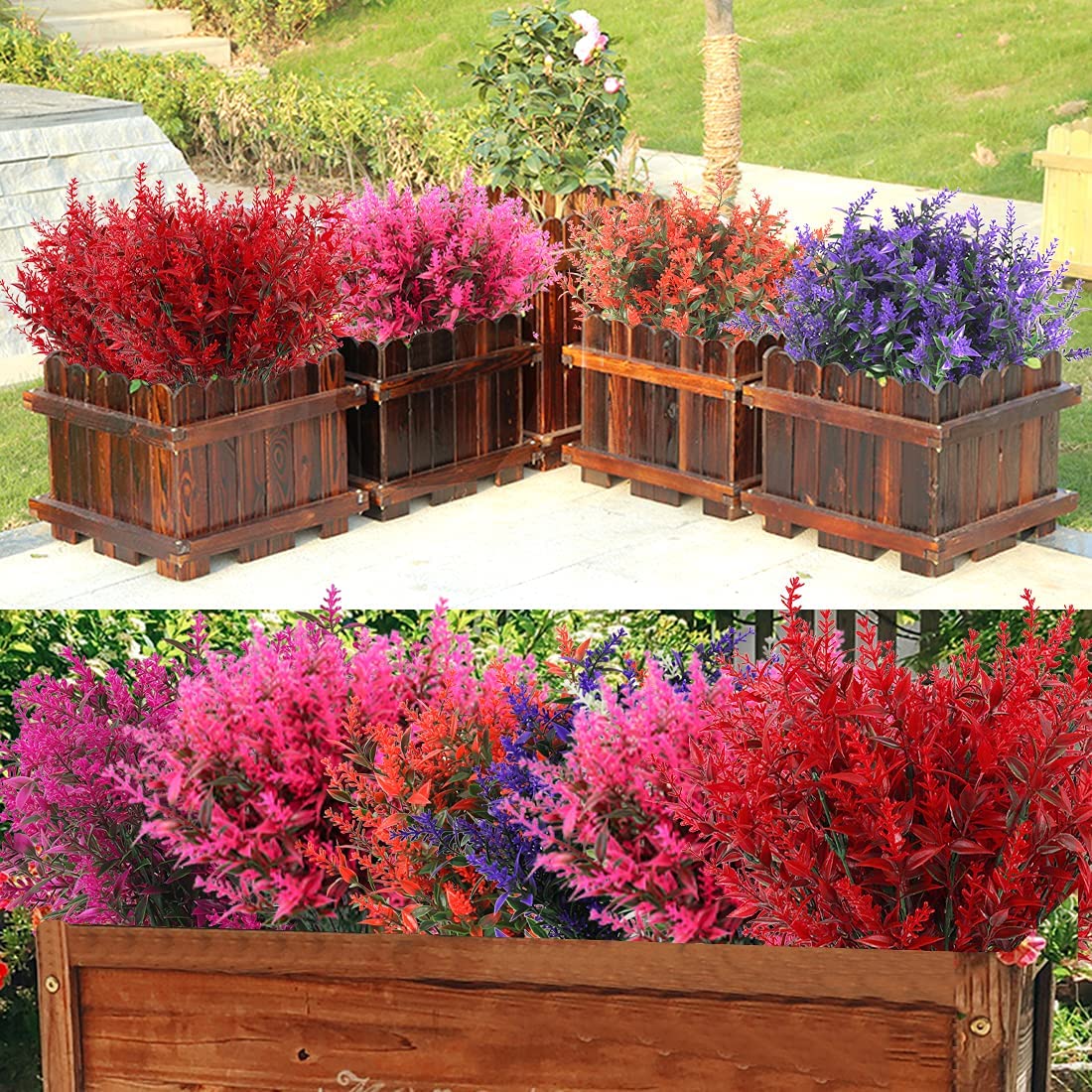 Frendorf | 8 Bündel Künstliche Lavendel Kunststoff Blumen Dekorationen