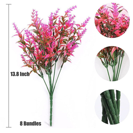 Frendorf | 8 Bündel Künstliche Lavendel Kunststoff Blumen Dekorationen