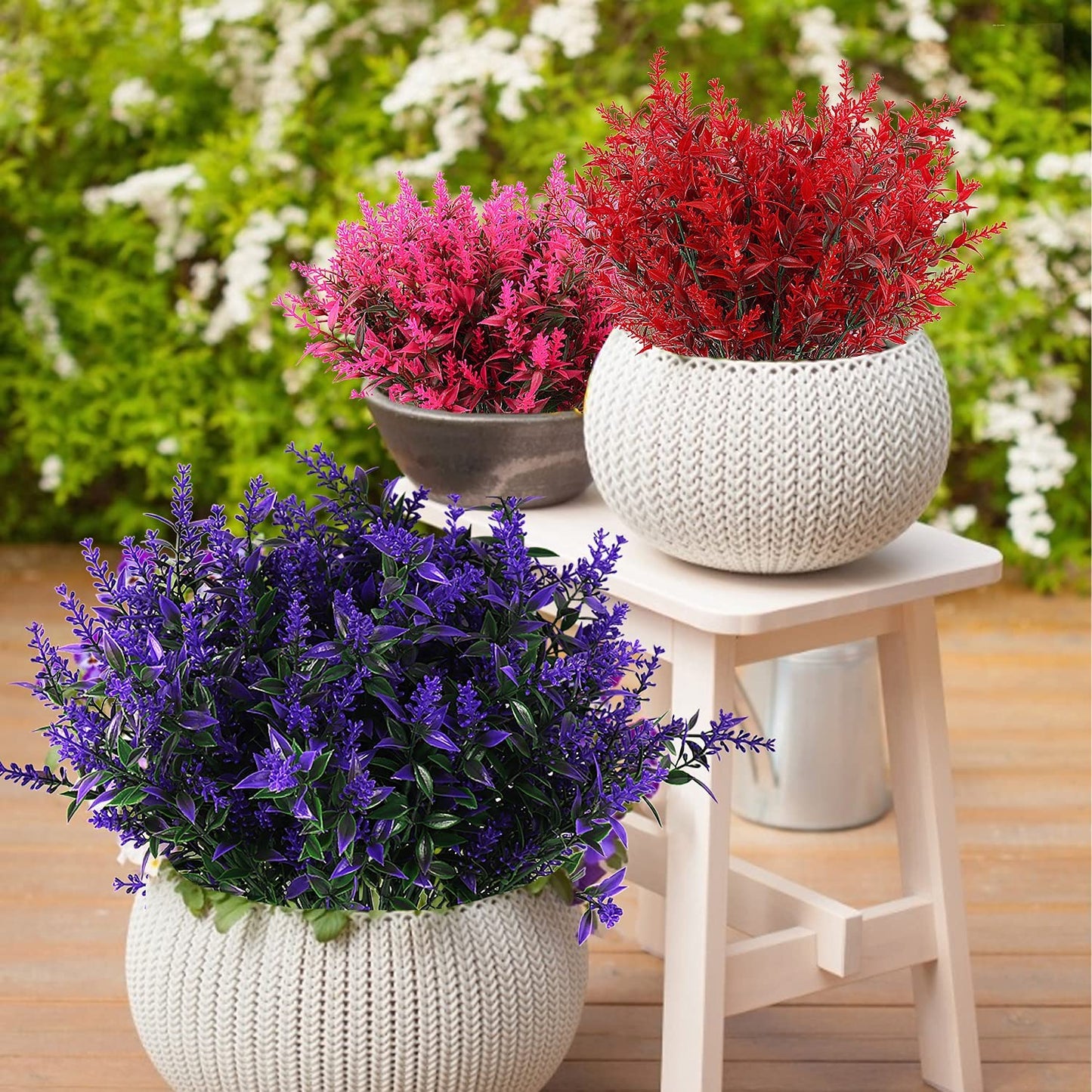 Frendorf | 8 Bündel Künstliche Lavendel Kunststoff Blumen Dekorationen