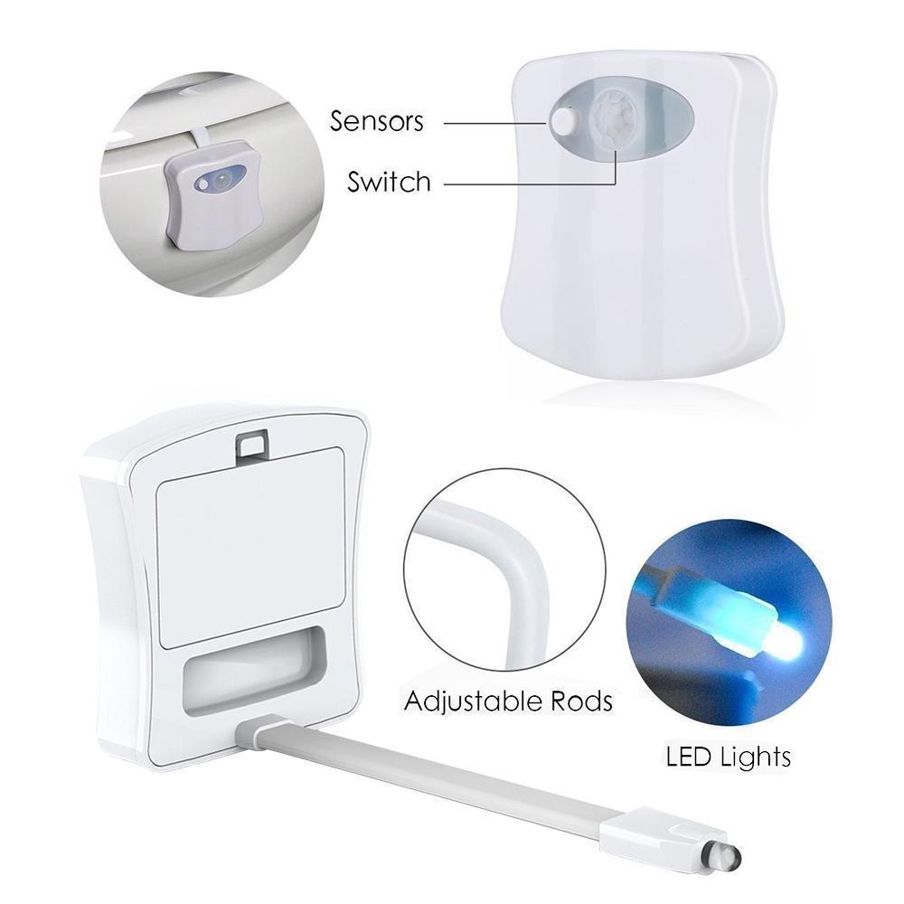 Frendorf | 8-Farb LED Sensor Bewegungsaktivierte Badezimmer Toilette Licht