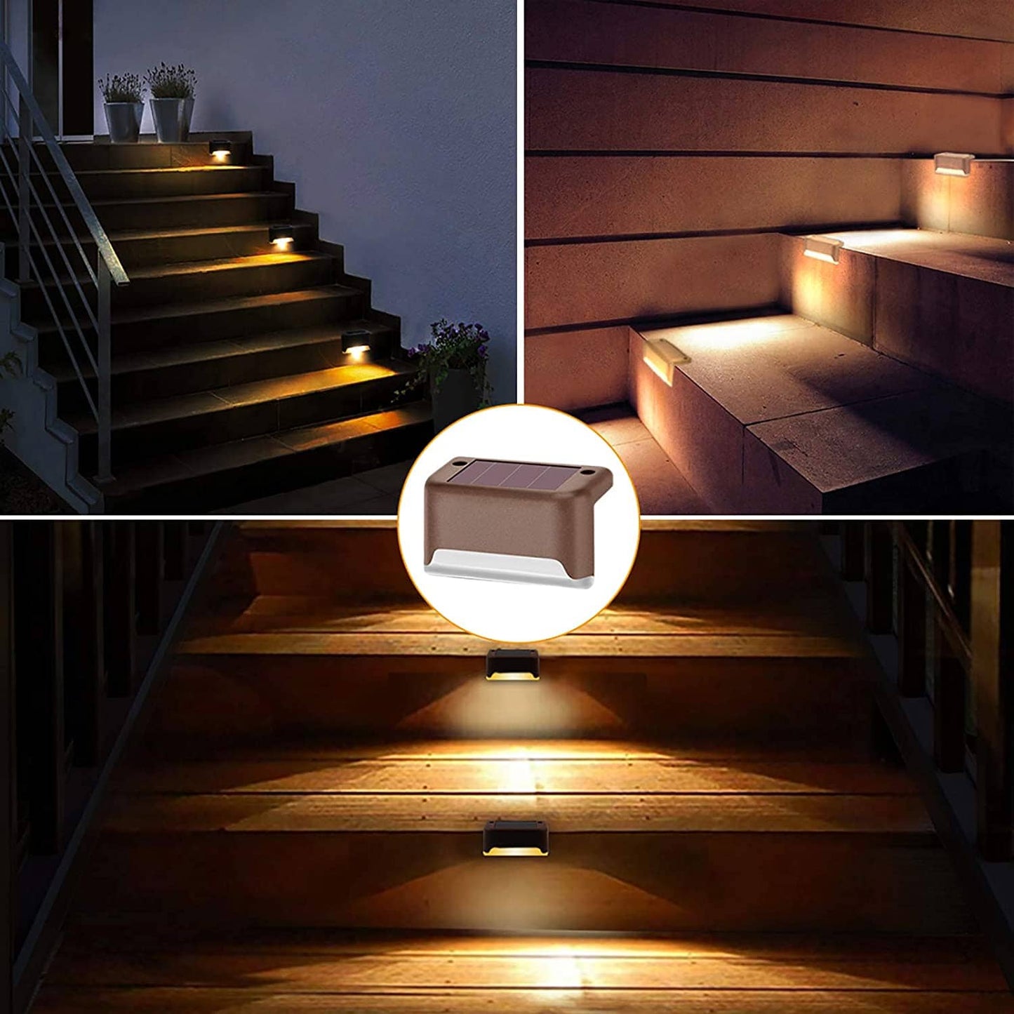 Frendorf | 8-Pack: Solar LED Deck- und Treppenlichter