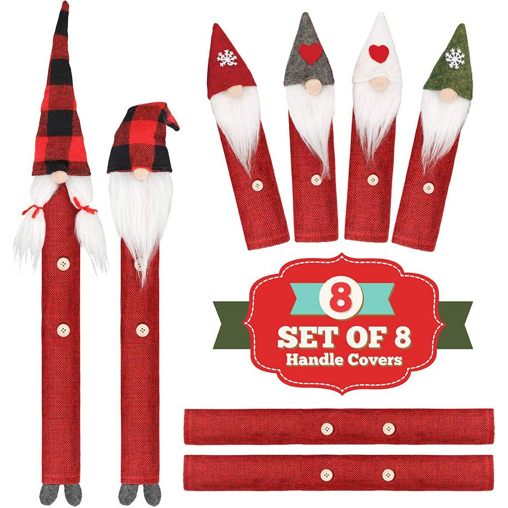 Frendorf | 8-teilig: Gnom Weihnachts Kühlschrankgriff Abdeckungen Set