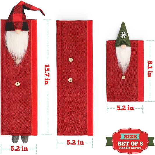 Frendorf | 8-teilig: Gnom Weihnachts Kühlschrankgriff Abdeckungen Set