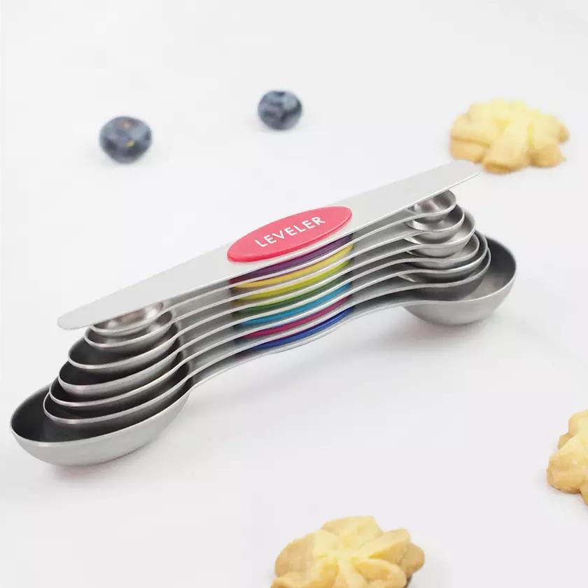 Frendorf | 8-teilig: Edelstahl Magnetische Messlöffel Set