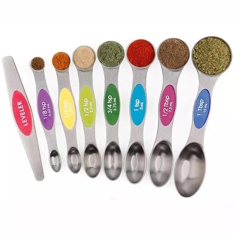 Frendorf | 8-teilig: Edelstahl Magnetische Messlöffel Set