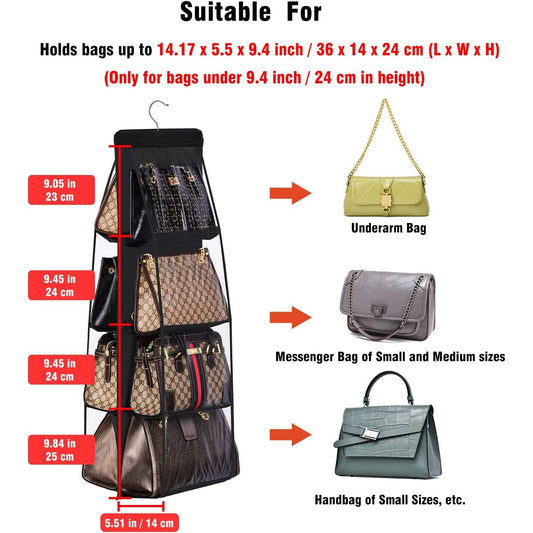 Frendorf | 8 Taschen Hängende Handtaschen-Organizer Handtaschen-Aufbewahrungs-Hänger