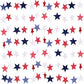 Frendorf | 8 Stränge patriotische Stern Streamer Banner Girlande