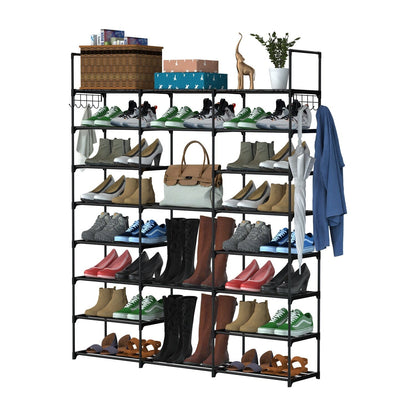 Frendorf | 8-stufiges Schuhregal Metall Schuhlagerregal