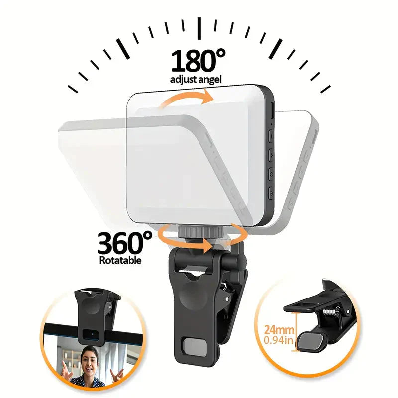 Frendorf | 80 LED Clip-On Wiederaufladbares Selfie Ringlicht