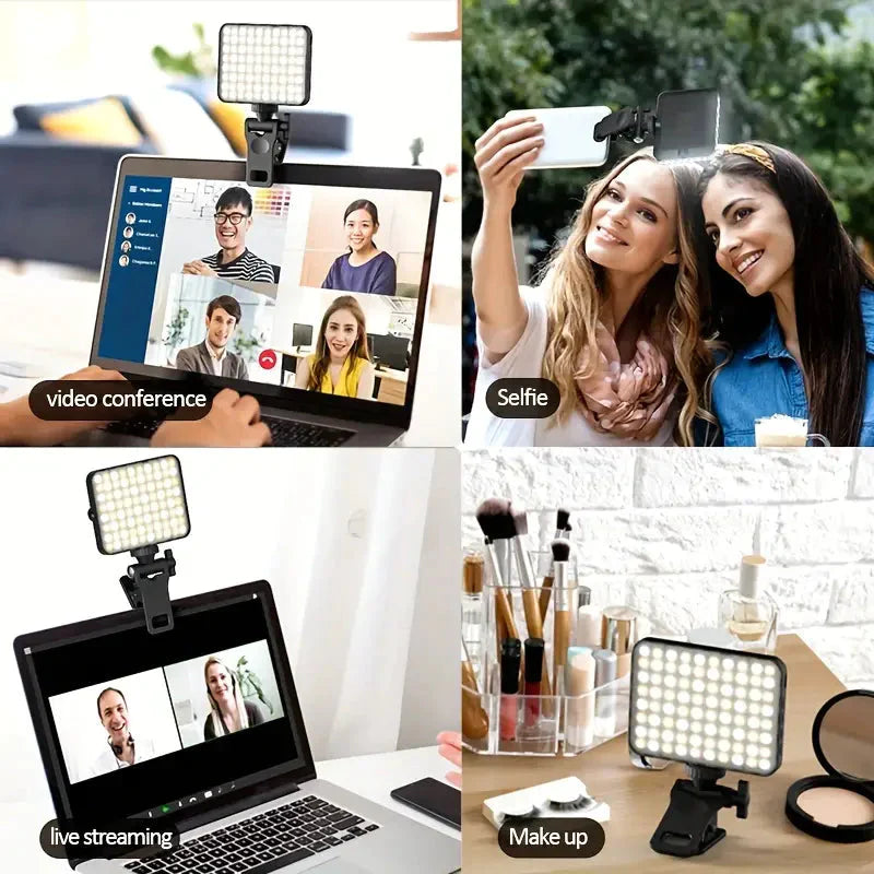 Frendorf | 80 LED Clip-On Wiederaufladbares Selfie Ringlicht