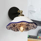 Frendorf | 1 Licht Wandmontage Verlichting Vintage Restaurant Wandlamp Armatuur met Golf/Scalloped Kom/Keramische Shade in Wit