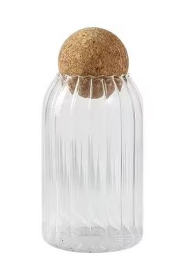 Frendorf | 3 Stück gerippte Glasbehälter