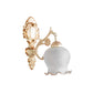 Frendorf | 1/2-Bulb Flower Wandlamp Fixture Traditionele Witte Glazen Wandlamp Verlichting voor Woonkamer