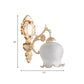 Frendorf | 1/2-Bulb Flower Wandlamp Fixture Traditionele Witte Glazen Wandlamp Verlichting voor Woonkamer