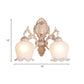 Frendorf | 1/2-Bulb Flower Wandlamp Fixture Traditionele Witte Glazen Wandlamp Verlichting voor Woonkamer