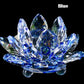 80Mm Quarz Kristalle Lotusblume Handwerk Glas Fengshui Ornamente Heilende Kristalle Zuhause Party Wicca Dekor Yoga Geschenke Souvenir