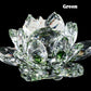 80Mm Quarz Kristalle Lotusblume Handwerk Glas Fengshui Ornamente Heilende Kristalle Zuhause Party Wicca Dekor Yoga Geschenke Souvenir